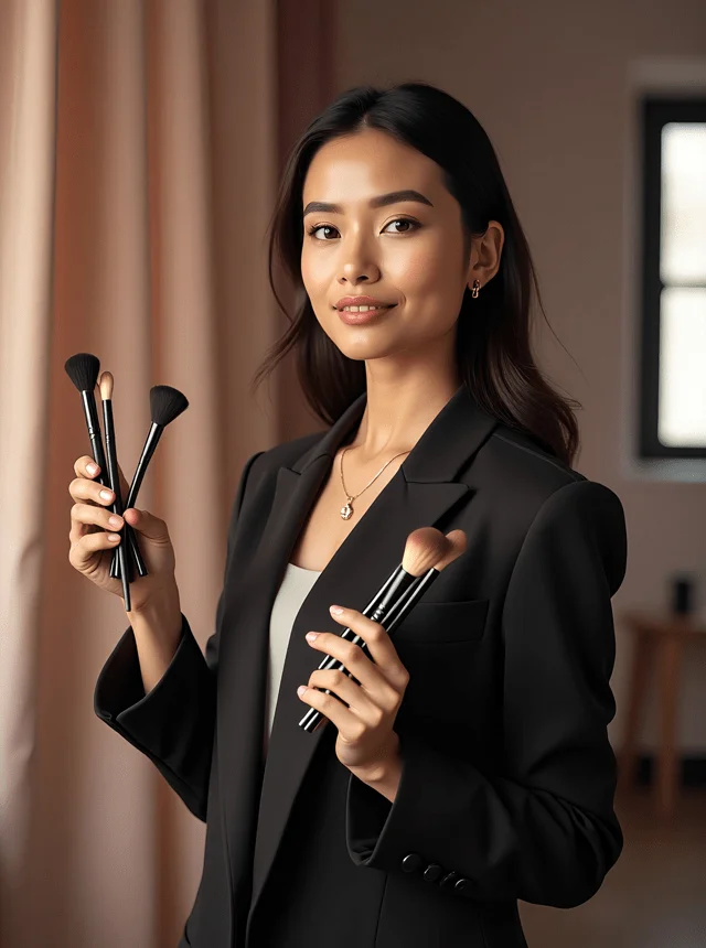 Cosmetic application artist workspace setup